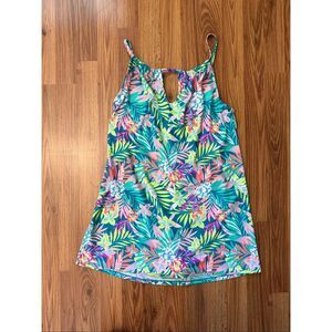 Stella Parker Collection Women's Tropodelic Keyhole Swim Dress Multicolor Medium